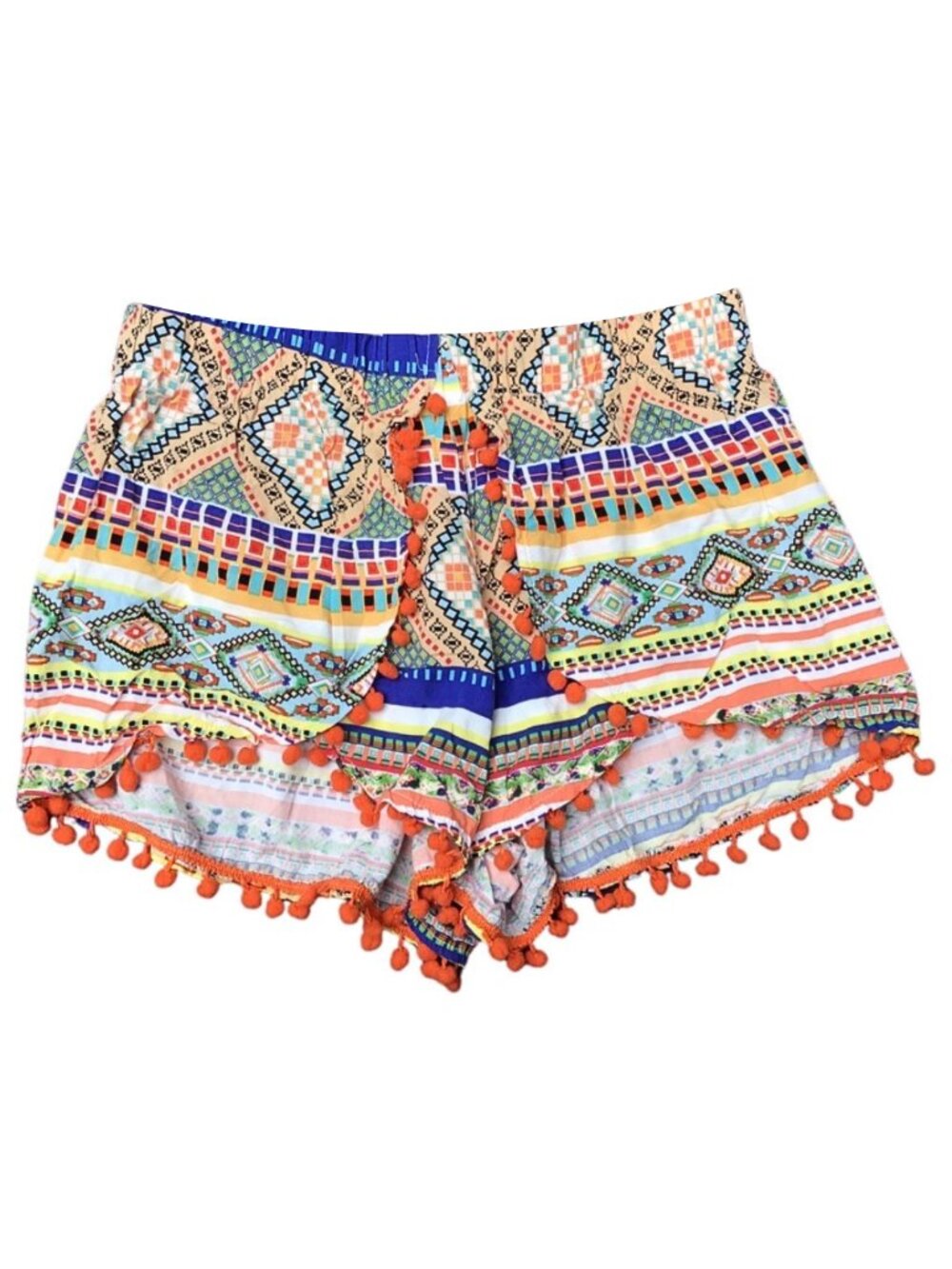 LF the brand tribal Aztec Pom Pom Shorts